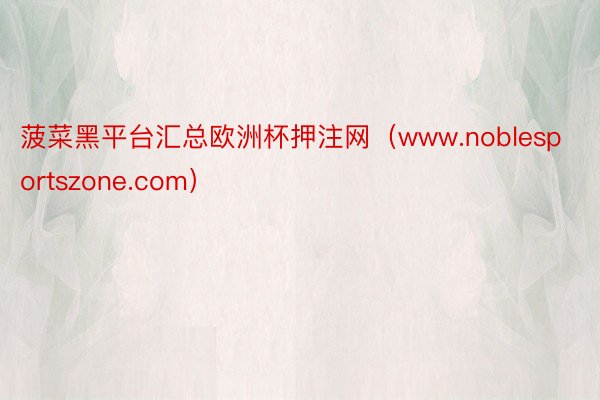 菠菜黑平台汇总欧洲杯押注网（www.noblesportszone.com）